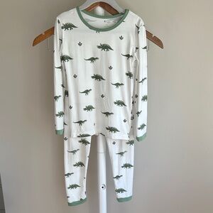 Kyte Baby Matcha Dino Long Sleeve Pajamas 5T